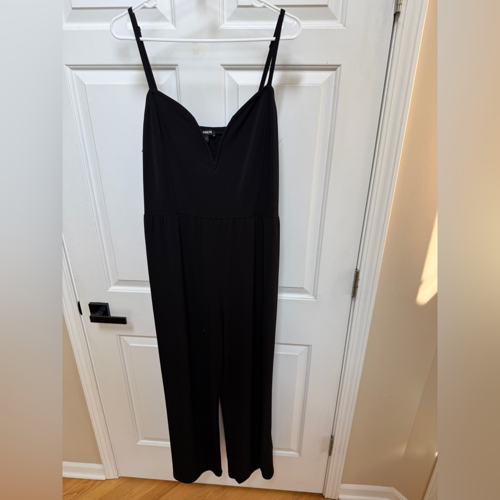 Express Black Sleeveless Jumpsuit